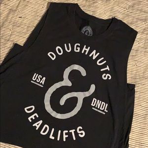 Doughnuts & Deadlifts DNDL open side tank